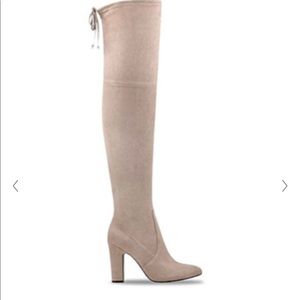 Thigh high suede boots